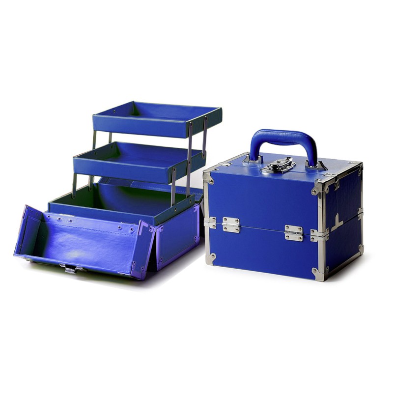Case Blu in ecopelle porta strumenti manicure | Vipgel